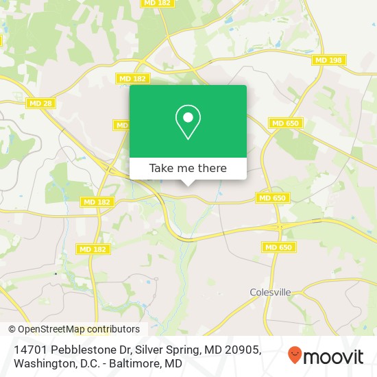 14701 Pebblestone Dr, Silver Spring, MD 20905 map