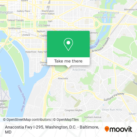 Anacostia Fwy I-295 map