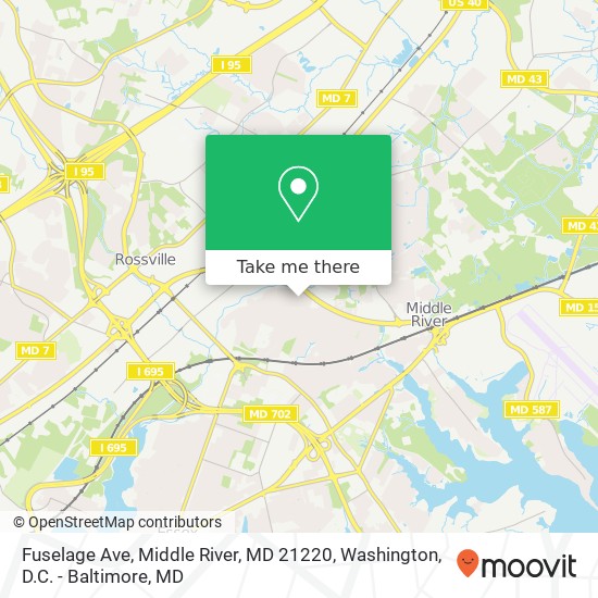 Fuselage Ave, Middle River, MD 21220 map