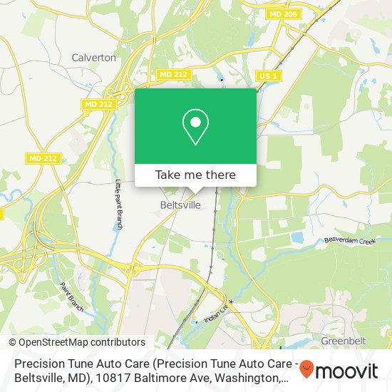 Precision Tune Auto Care (Precision Tune Auto Care - Beltsville, MD), 10817 Baltimore Ave map