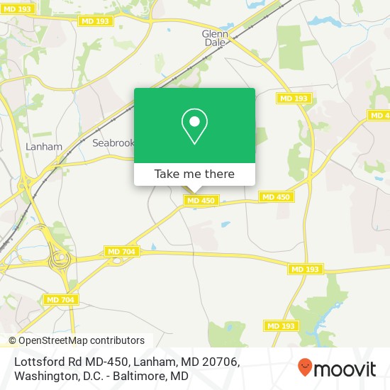 Lottsford Rd MD-450, Lanham, MD 20706 map