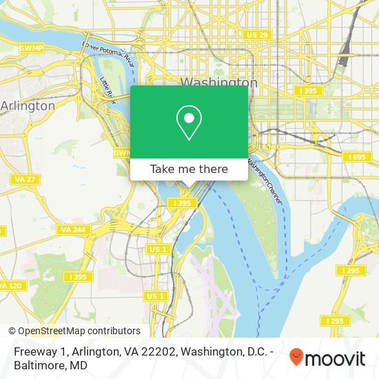 Freeway 1, Arlington, VA 22202 map
