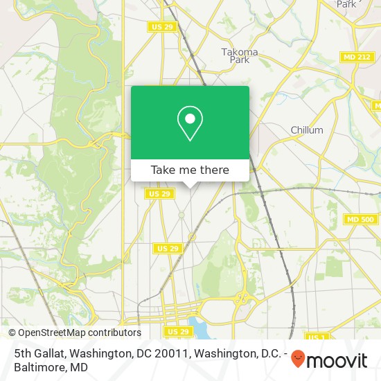 5th Gallat, Washington, DC 20011 map