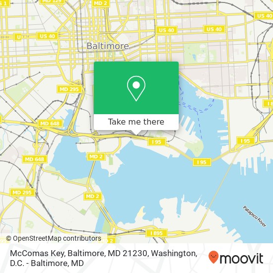 Mapa de McComas Key, Baltimore, MD 21230