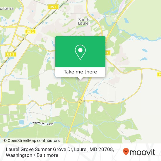 Laurel Grove Sumner Grove Dr, Laurel, MD 20708 map