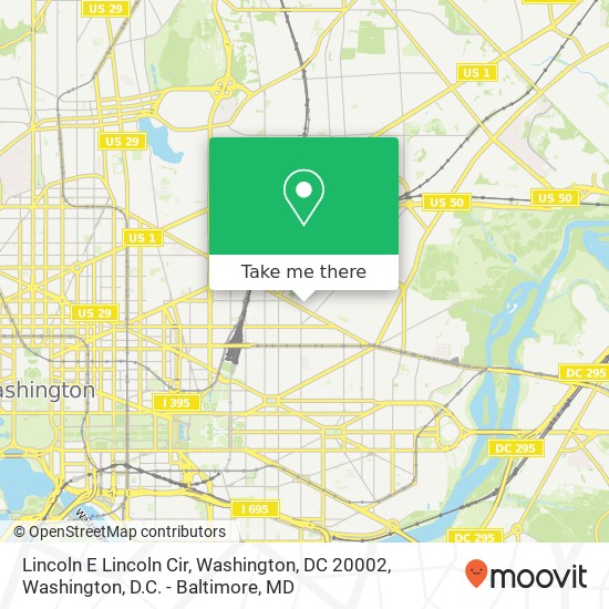 Lincoln E Lincoln Cir, Washington, DC 20002 map