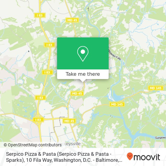Serpico Pizza & Pasta (Serpico Pizza & Pasta - Sparks), 10 Fila Way map