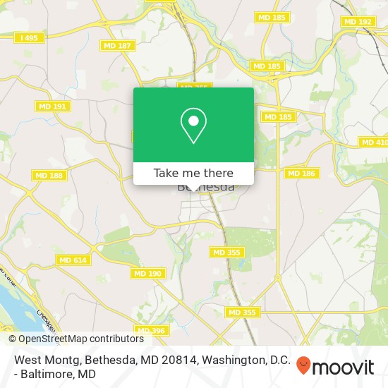 West Montg, Bethesda, MD 20814 map