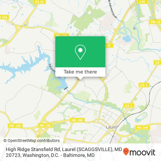 High Ridge Stansfield Rd, Laurel (SCAGGSVILLE), MD 20723 map