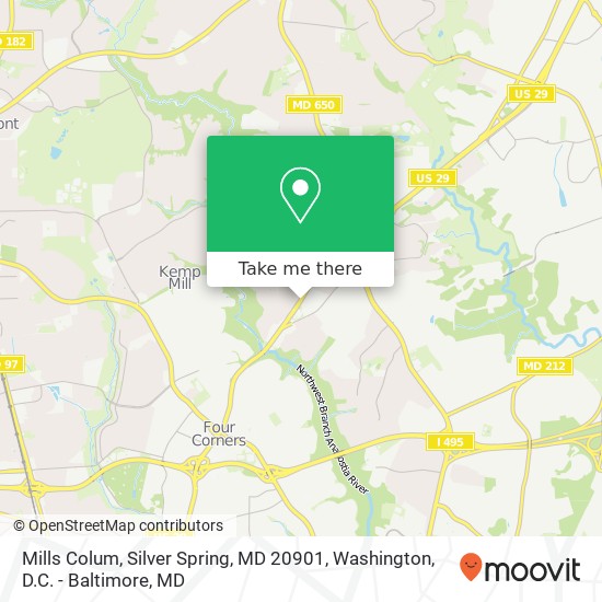 Mills Colum, Silver Spring, MD 20901 map