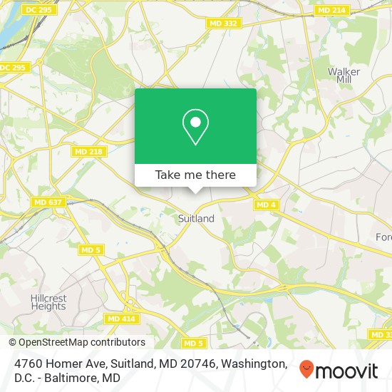 4760 Homer Ave, Suitland, MD 20746 map