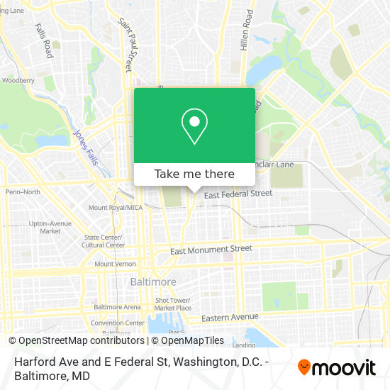 Mapa de Harford Ave and E Federal St