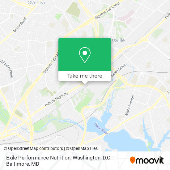Exile Performance Nutrition map