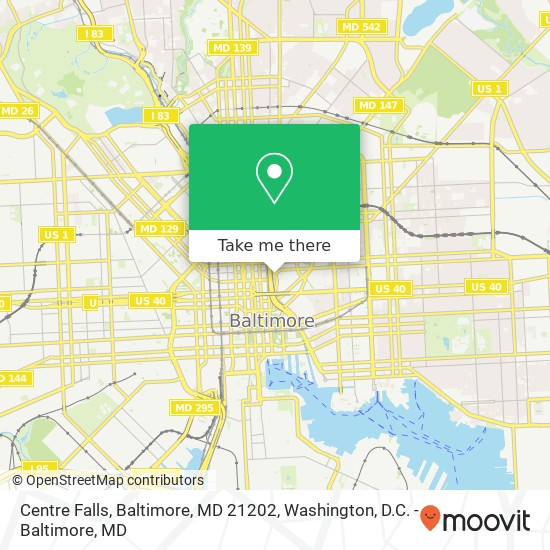 Centre Falls, Baltimore, MD 21202 map