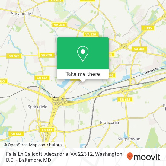 Falls Ln Callcott, Alexandria, VA 22312 map