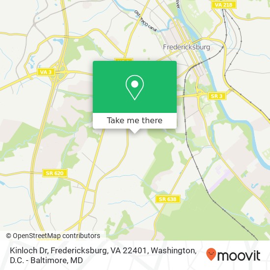 Kinloch Dr, Fredericksburg, VA 22401 map