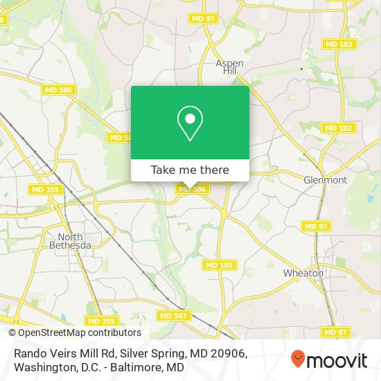 Mapa de Rando Veirs Mill Rd, Silver Spring, MD 20906