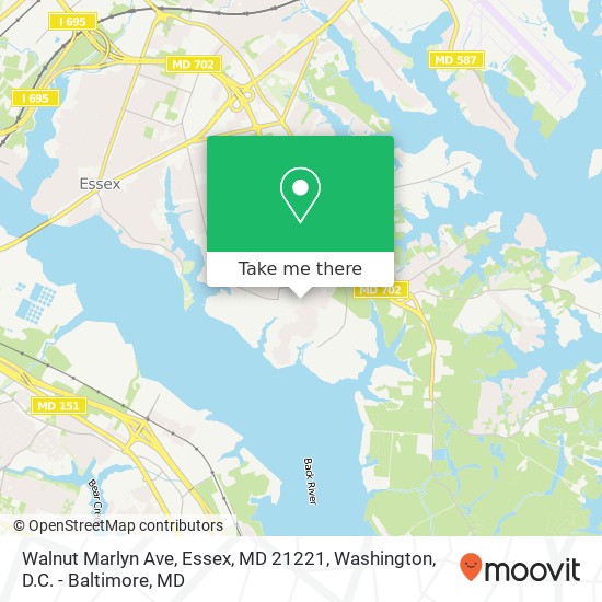 Walnut Marlyn Ave, Essex, MD 21221 map