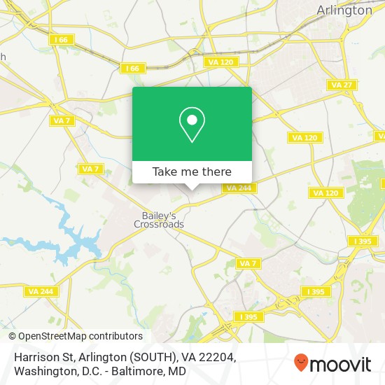 Mapa de Harrison St, Arlington (SOUTH), VA 22204