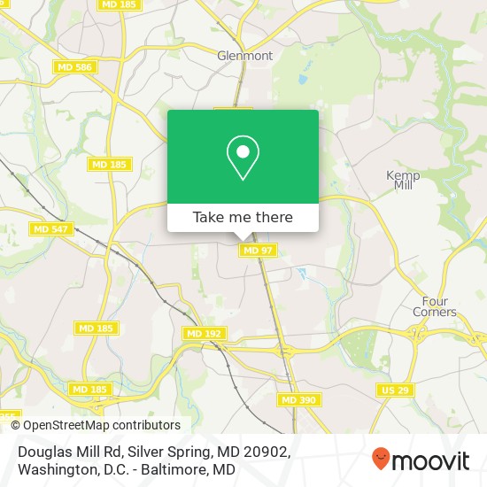 Douglas Mill Rd, Silver Spring, MD 20902 map