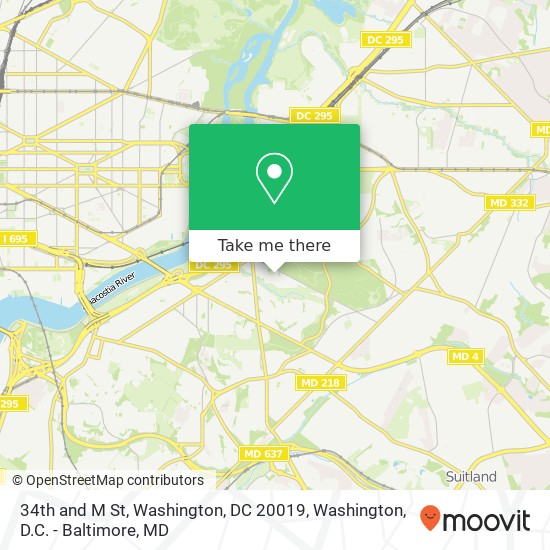 34th and M St, Washington, DC 20019 map
