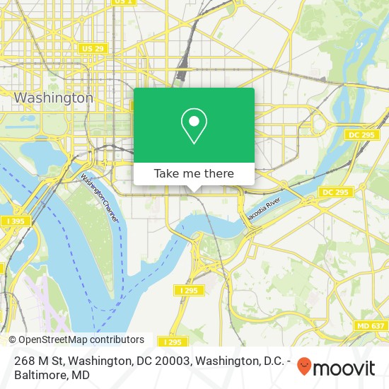 Mapa de 268 M St, Washington, DC 20003