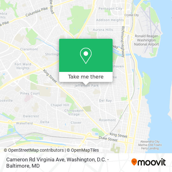 Cameron Rd Virginia Ave map