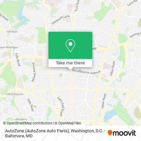 AutoZone (AutoZone Auto Parts) map