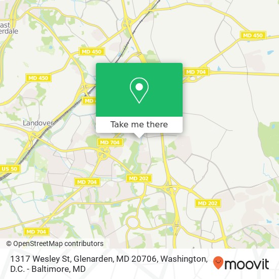 1317 Wesley St, Glenarden, MD 20706 map