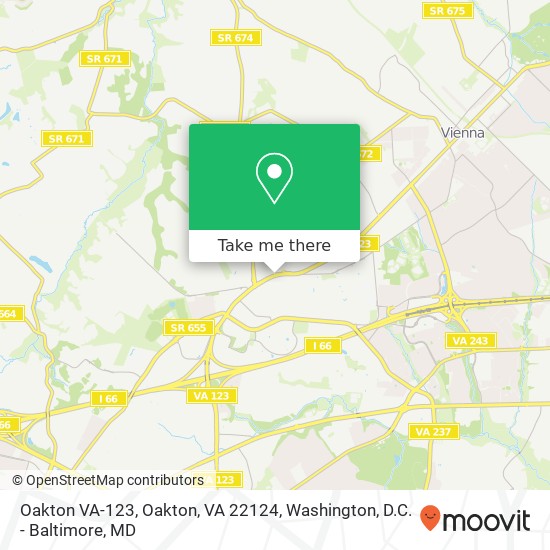 Oakton VA-123, Oakton, VA 22124 map