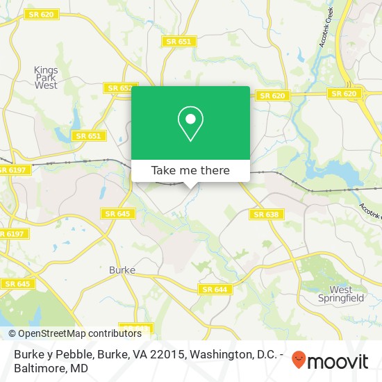 Burke y Pebble, Burke, VA 22015 map