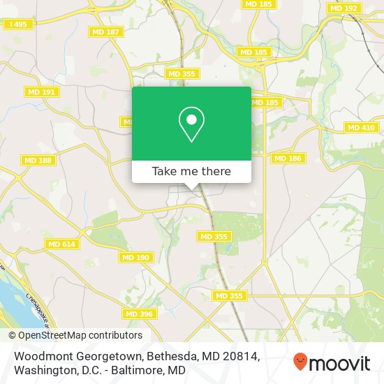 Mapa de Woodmont Georgetown, Bethesda, MD 20814