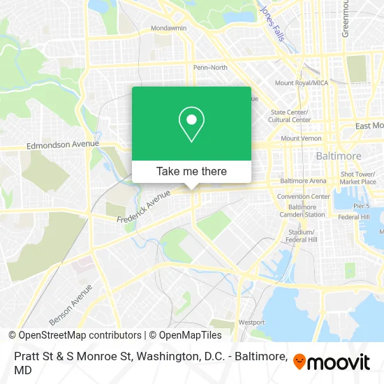 Pratt St & S Monroe St map