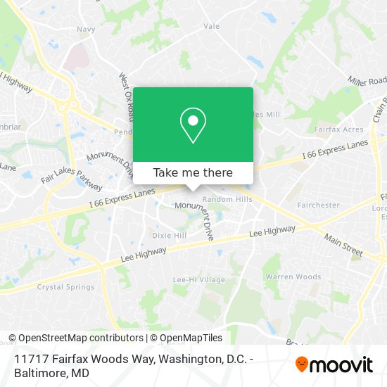 11717 Fairfax Woods Way map