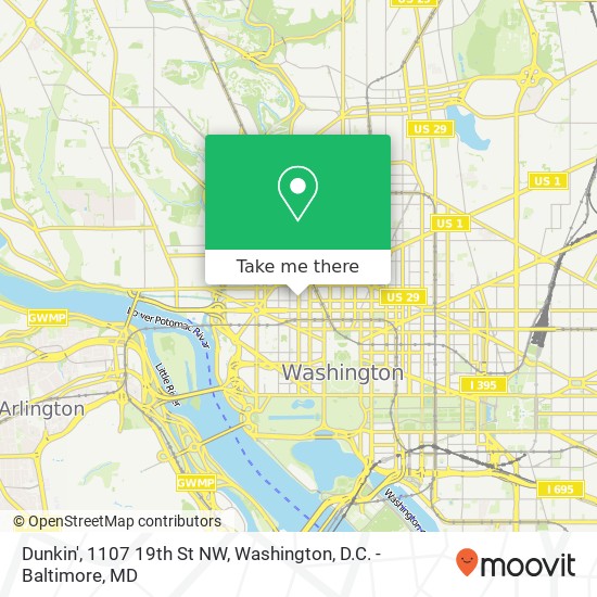 Dunkin', 1107 19th St NW map