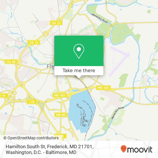 Mapa de Hamilton South St, Frederick, MD 21701