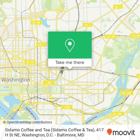 Sidamo Coffee and Tea (Sidamo Coffee & Tea), 417 H St NE map