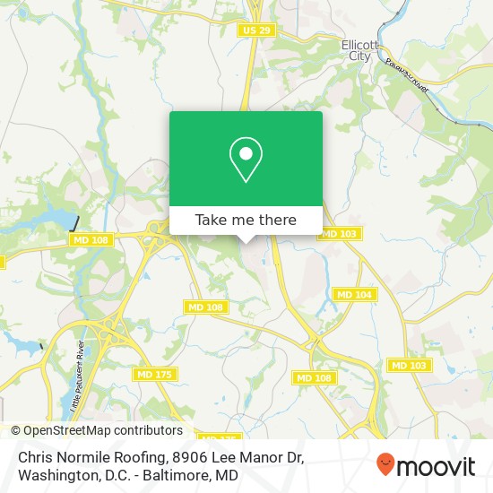 Chris Normile Roofing, 8906 Lee Manor Dr map