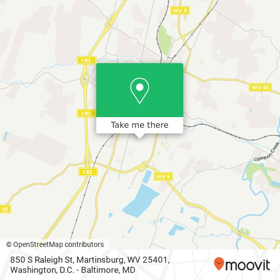 850 S Raleigh St, Martinsburg, WV 25401 map