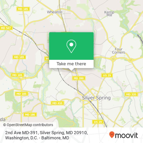 2nd Ave MD-391, Silver Spring, MD 20910 map