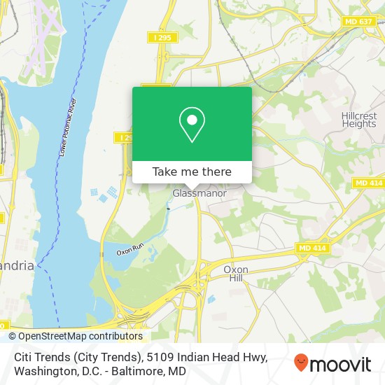 Citi Trends (City Trends), 5109 Indian Head Hwy map