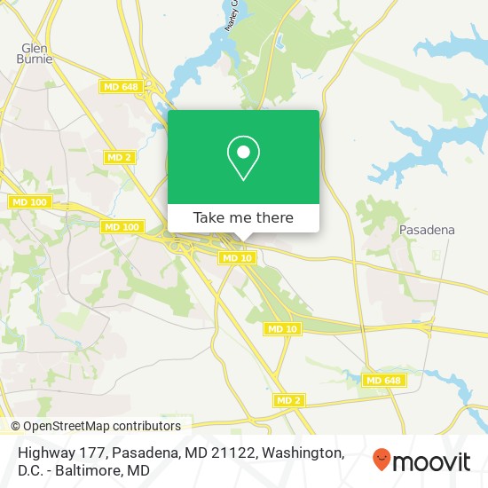 Mapa de Highway 177, Pasadena, MD 21122