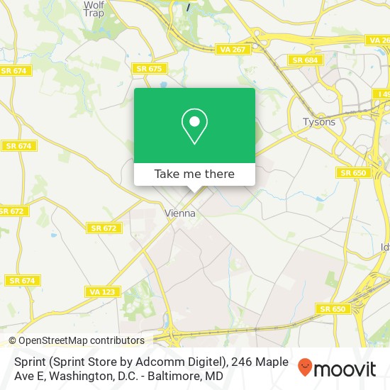 Mapa de Sprint (Sprint Store by Adcomm Digitel), 246 Maple Ave E