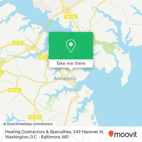 Heating Contractors & Specialties, 249 Hanover St map