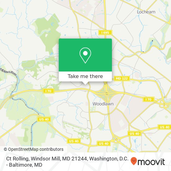 Ct Rolling, Windsor Mill, MD 21244 map