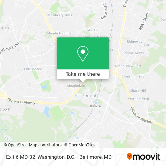 Exit 6 MD-32 map