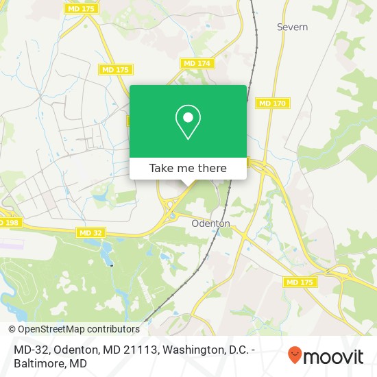 Mapa de MD-32, Odenton, MD 21113