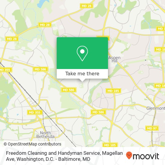 Mapa de Freedom Cleaning and Handyman Service, Magellan Ave