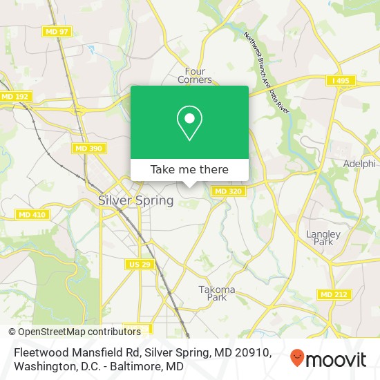 Fleetwood Mansfield Rd, Silver Spring, MD 20910 map