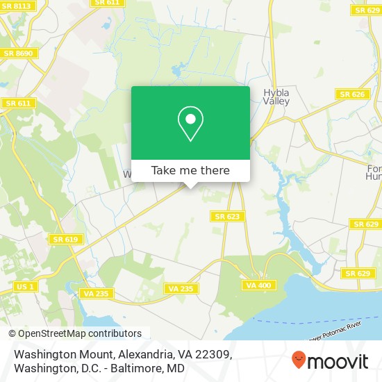 Washington Mount, Alexandria, VA 22309 map